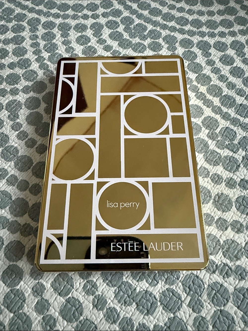 Estée Lauder x Lisa Perry Gold Geometric Compact